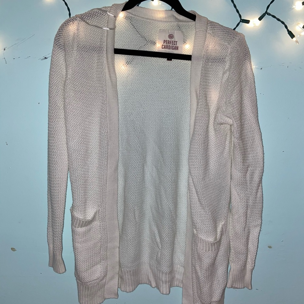 🤍🤍white waffle knit cardigan🤍🤍